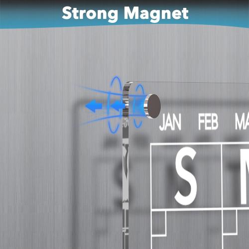 Acrylic Magnetic Meal Planner Menu Board for Kitchen Fridge w/ 8 Markers, Clear Refrigerator Weekly Dry Erase Calendar Planning Noteboard to Do/Grocery/Shopping List/Chore Chart/, 12x9