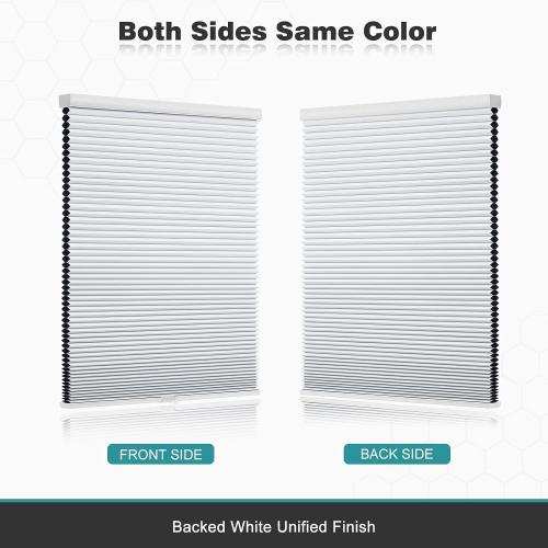 Changshade Cordless Cellular Shades, Blackout Honeycomb Shades for Windows, Pull Down Pleated Blinds, Easy to Install for Indoor Windows and French Doors,35 W x 72 H, White