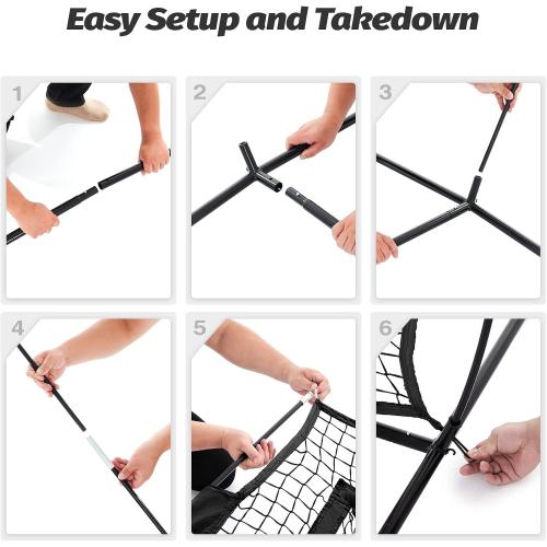 Color Black ZELUS 7 x 7ft Football Trainer Throwing Net | Training Target Practice with 5 Targets | Great for Quarterback | Includes Carry Bag