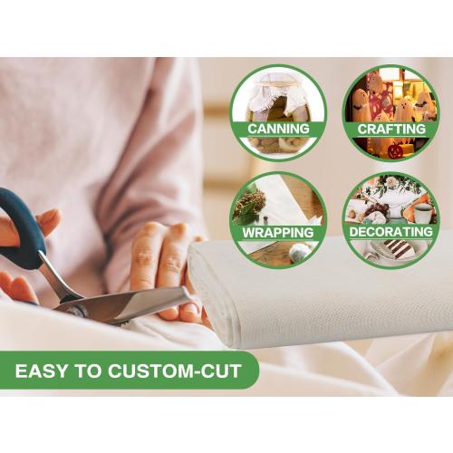 Organic Cheese Cloths, GOTS Certified, Grade 100, 36x36Inch, Reusable Cheese Cloth with Closed Edges Fabric Fine Mesh Cloth, Unbleached Cotton Muslin Cheesecloth for Straining,Cooking,Crafts - 9 Sq.Ft