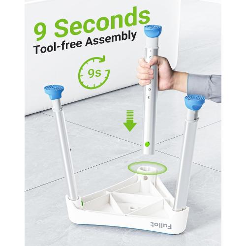 FULLOT Space-Saving Triangular Shower Chair for Inside Shower, 400 lbs