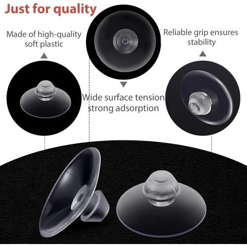 Transparent Anti-Collision Suction Cups, 18mm/0.7 Mark-Free Design for Glass Table Tops, Furniture, and Desks