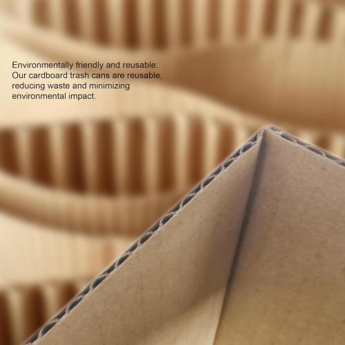 40 Gallon Cardboard Trash cans for Events (Pack of 10)， with 20 Liners Included，Be applicableOutdoor Events pop up Trash cans for Parties，Reusable Portable Garbage Can，in-Home Recycling Bins