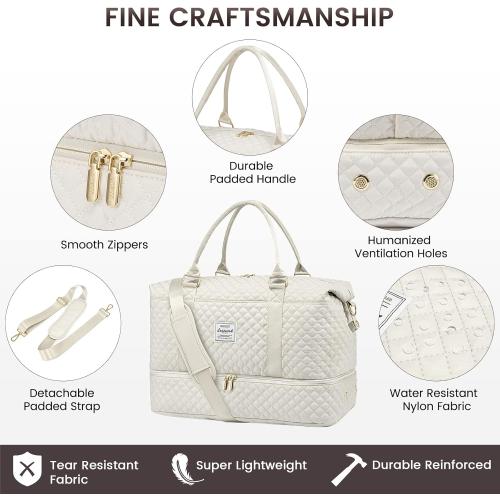 LOVEVOOK Travel Duffle Bag,Weekender Bags for Women with Shoe Compartment，Carry on Overnight Bag with Toiletry Bag,Gym Duffel Bag with Wet Pocket, Hospital Bags for Labor and Delivery