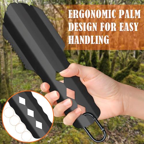 Ultralight Backpacking Trowel, Poop Shovel Shovel & Camping Tool, Black