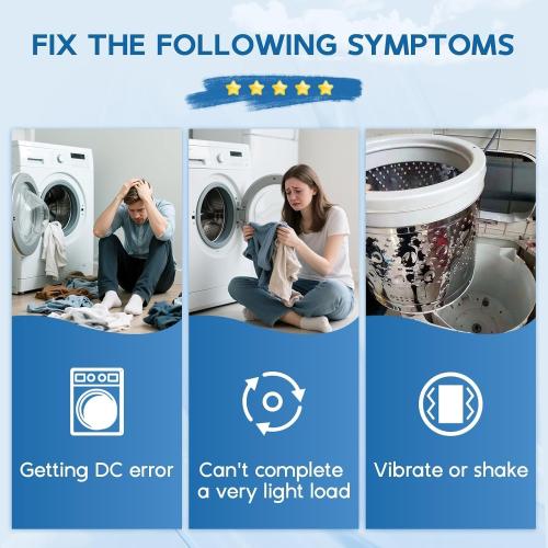 2025 Upgraded DC97-16350U DC97-16350T Washer Suspension Rods for Samsung WA50R5200AW/US WA50R5400AV/US WA45T3200AW/A4 WA45N3050AW/A4 WA50R5400AW/US Washing Machine Replace DC97-05280W DC97-16350S 4PCS