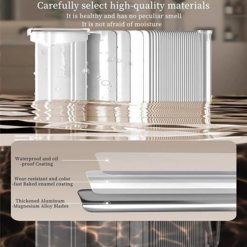 No Tools No Drill 1 Aluminium Mini Blinds,Cordless Venetian Blinds Light Filtering，Blackout，UV Protection，Horizontal Blinds and Shades for Window Door Size.White