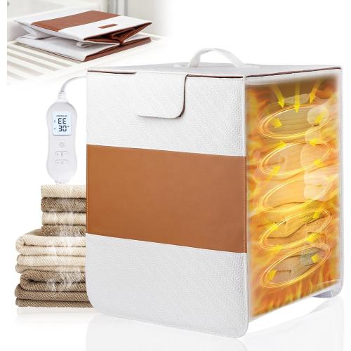 38L Foldable Towel Warmer for Bathroom, Home & Spa, Large Capacity for Oversized Towels, Blankets & Robes, 4 Temp Modes, Auto Shut-Off Timer, Perfect Spa Gift for Loved Ones
