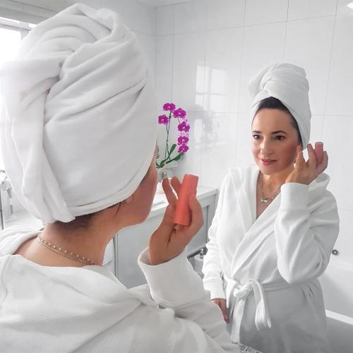 Bondi SPA Microfiber Hair Towel – Dries Hair 50% Faster – Anti-Frizz Towel for All Hair Types – Super Absorbent & Soft - XL (Rectangle)