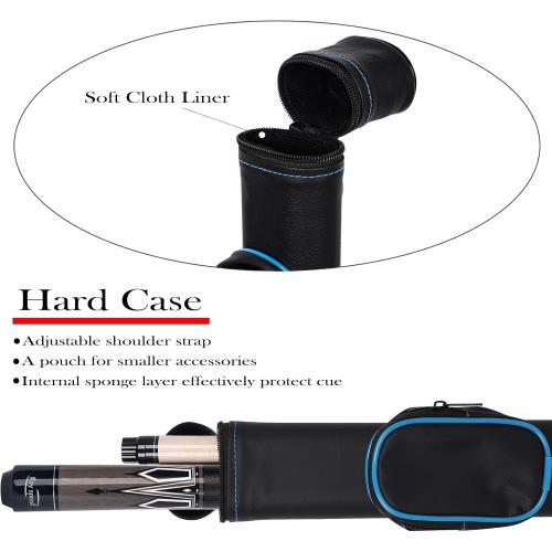 Pool Cue Stick Low Deflection Shaft Billiard Cue Stick with Hard Case 19-20 oz Professional Pool Stick (Missing PCs)