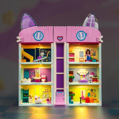 Upgraded Led Light Kit Compatible with Lego Gabby's Dollhouse Building Set, Lights Decoration Compatible with Lego 10788 (Model Not Included)