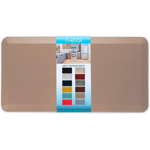 ComfiLife Anti Fatigue Floor Mat – 3/4 Inch Thick Kitchen Mats for Floor, Standing Desk Mat, Kitchen Rug – Comfort at Home, Office – Durable – Stain Resistant – Non-Slip Bottom (20 x 39, Beige)