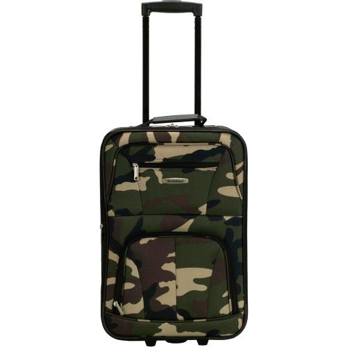 Rockland Fashion Softside Upright Luggage Set,Expandable, Wheel, Telescopic Handle, Camouflage, 2-Piece (14/19)