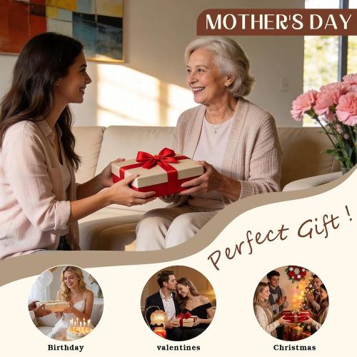 Funistree Flower Candle Warmer Lamp with Timer, Dimmable Candle Lamp Warmer, Mothers Day Birthday Gifts for Women Her Mom, House Warming for New Home Decor, Lotus Wax Warmer for Yankee Candles