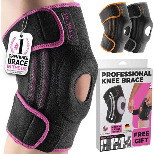 DR. BRACE ELITE Knee Brace with Side Stabilizers & Patella Gel Pads for Maximum Knee Pain Support and fast recovery for men and women-Please Check How To Size Video (Orion's, Medium)