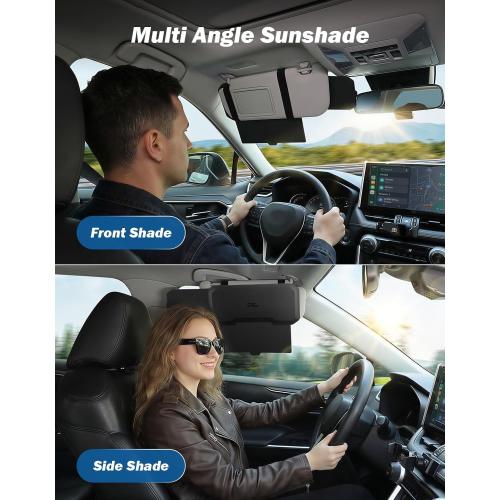 JOYTUTUS Car Sun Visor Extender, Adjustable Sun Visor Extension for Cars, Protects from Anti-Glare, UV Rays Sun Blocker Car Sun Visor Attachment