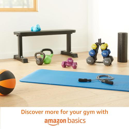 Amazon Basics 25 lbs Rubber Hex Dumbbell Hand Weight