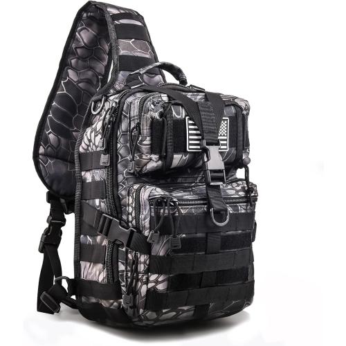 hopopower Tactical Sling Bag Pack Military Rover Shoulder Backpack EDC Assault Range Bag, Water-Resistant