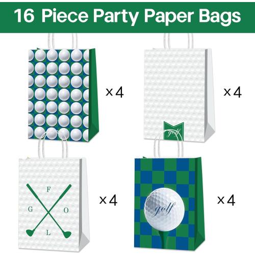 16Pcs Golf Goodie Bags Golf Themed Party Decorations Golf Party Favor Bags Golf gift bags Golf Birthday Party Supplies