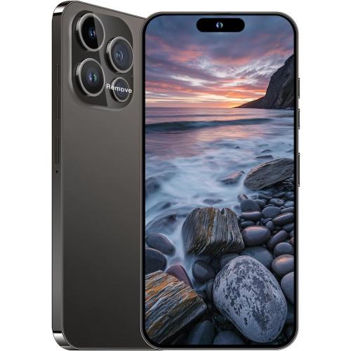 15PROMA X Smartphone,Android 13.0,Long Battery Life 6800mAh,16 512GB with 128GB Memory Card Cell Phone,6.8“ HD Screen,Dual SIM,5G/Face ID/Fingerprint Lock/GPS (Black)