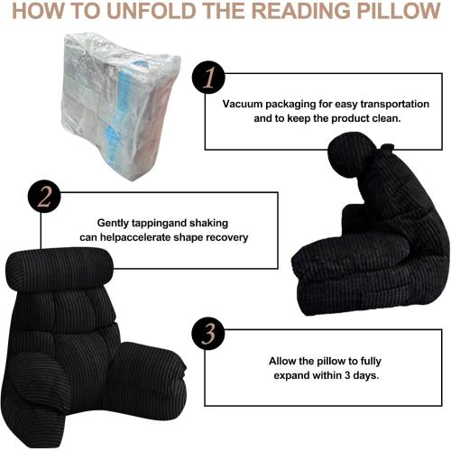 Back Pillow for Bed Sitting Up: Reading Pillow Height Armrest-Bed Pillow for Sitting up & TV Pillows for, Play Games, Working & Relaxing, Comfort Support for TV/Reading
