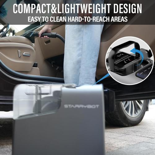 Portable Carpet Cleaner Machine with Steam and Heating Techology 122 Black