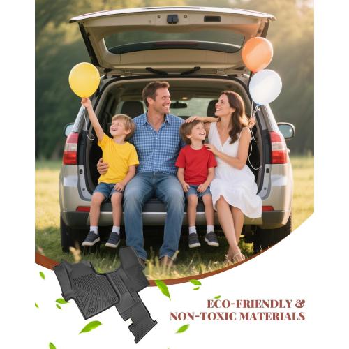 Icyhaws® Floor Mats for Mercedes Benz Sprinter 2500/3500 2019-2025 With 1st Row Bucket Seats, All-Weather TPE Rubber Car Mats, Driver & Passenger Floor Liners Accessories for Sprinter Cargo Van Models