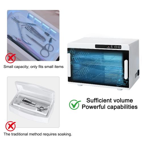Nail Tool Cleaning Machine 12L High Capacity Cleaning Cabinet Salon Tools Cleaning Box with Touch Timer Setting for Esthetician, Manicurist, Spa, Tattoo, Barber&Salon