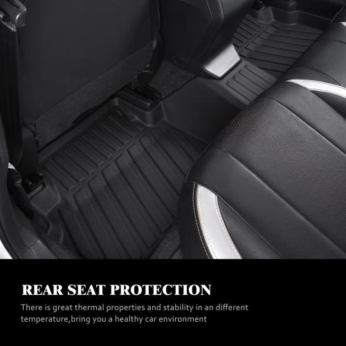 Floor Mats Compatible for 2018-2023 Subaru Crosstrek /2017-2023 Subaru Impreza, TPE All Weather Protection Slush 1st & 2nd Row Floor Liners Black