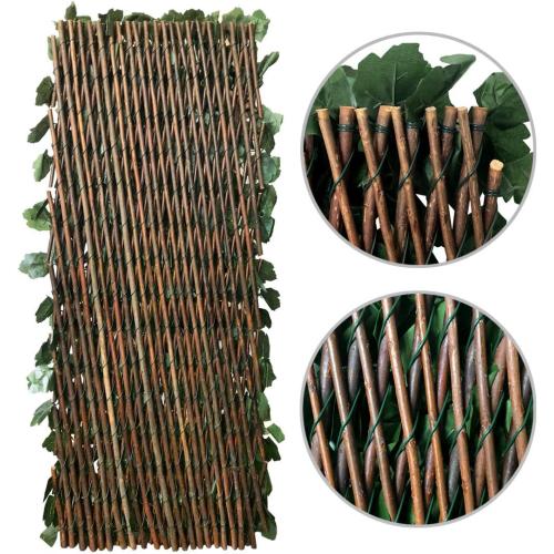 Expandable Fence Privacy Screen for Balcony Patio Outdoor,Decorative Faux Ivy Fencing Panel,Artificial Hedges (Single Sided Leaves)……