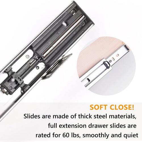 32''W x 21''D x 3''H Pull Out Cabinet Drawer Soft Close Slide Out Wood Organizer for Kitchen, Finished, Bottom and Side Assembly (Wood Drawer Part Width is 31inch)