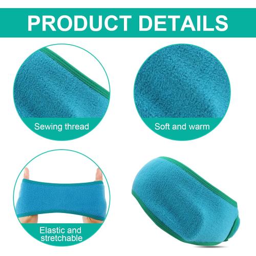 Eurzom 6 Pcs Adjustable Ear Warmer Headband for Kids Stretch Winter Fleece Warm Ear Muffs Covers Headbands for Youth Toddler Boys Teen Girls Child Indoor Outdoor Athletic Sports Running Cycling