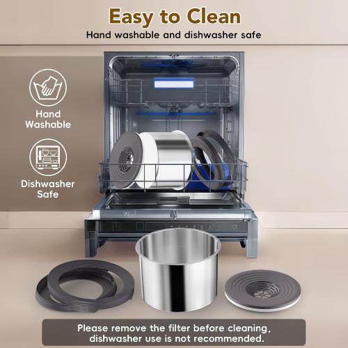 UPSKY 10L Dog Water Bowl No Spill Stainless Steel for Slow Drinking Grey