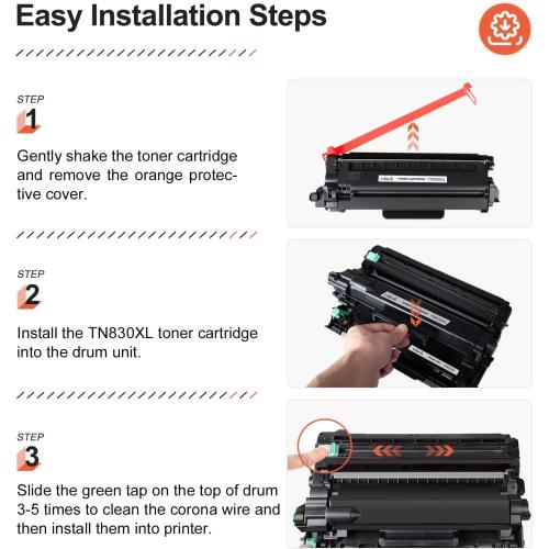 Compatible DR830 Drum (Not Toner) Replacement for Brother DR830 DR-830 Drum Unit for Brother DCP-L2640DW HL-L2400D HL-L2405W HL-L2460DW HL-L2480DW MFC-L2820DW MFC-L2900DW Printer 1 Pack