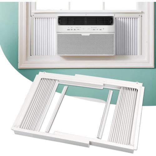 Flehomo Window Air Conditioner Side Panels with Frame, Adjustable Insulation AC Side Panel for 5,000 BTU Window AC Unit, Frame Included