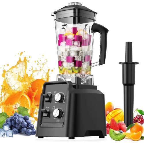 BLACK Blenders Kitchen, Blender Smoothies, Smoothie Blender, Large Capacity, Professional Countertop Blenders With Timer, Adjustable Speeds, BPA Free