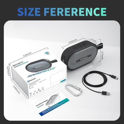 SOWO Portable Small Speaker, Magnetic Bluetooth Speaker for Golf Cart