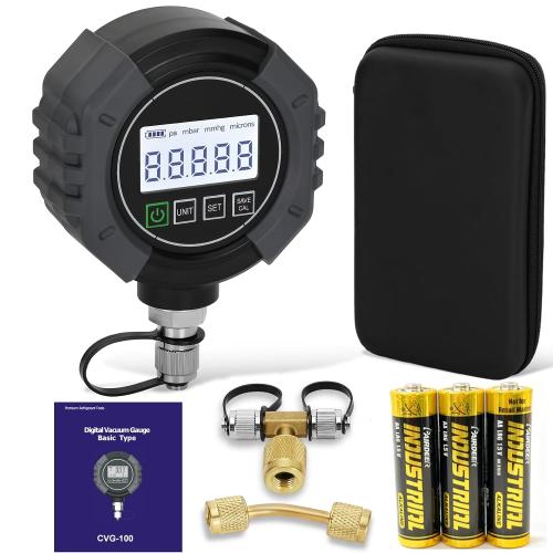 Pro HVAC Micron Vacuum Gauge, Digital AC Micron Gauge 0-75000 Microns
