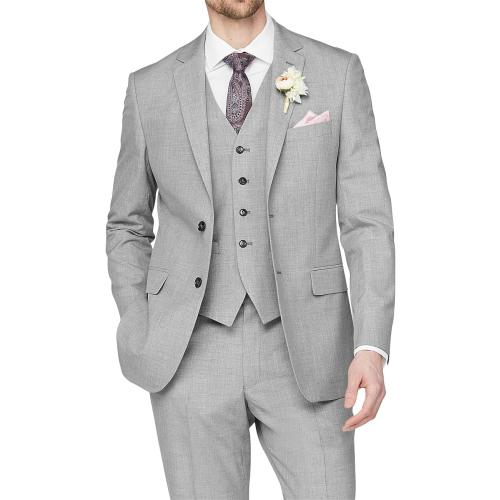 Wangyue 3 Pieces for Men Slim Fit Suit Set Two Button Blazer Jacket Vest Pants Formal Business Suit Wedding Prom Tuxedo size medium