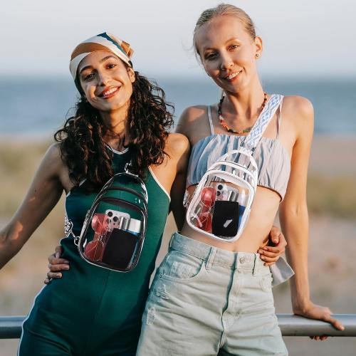 CLUCI Clear Bag for Stadium Events, Clear Crossbody Bag, Small Transparent Purses