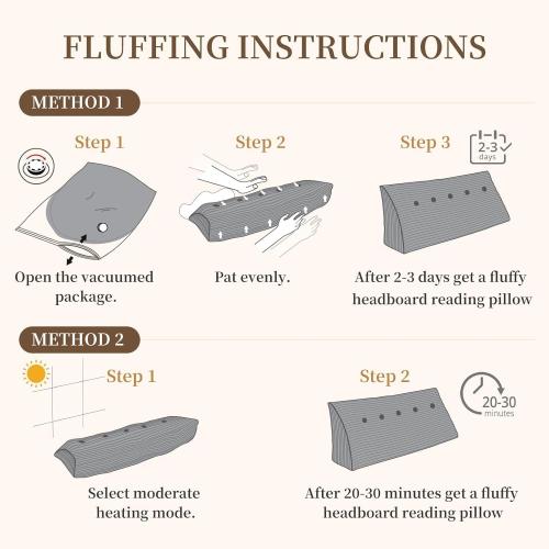 Sasttie Headboard Pillow Twin/Twin XL, Wedge Pillow Headboard for Dorm, Triangular Daybed Backrest Cushion for Sitting or Reading in Bed, with Removable Washable Cover, Beige