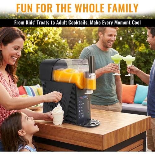 85oz Slushy Maker Machine for Home, Slushie Machines No Ice Needed Countertop with 5 Presets, Auto-Clean, Frozen Margaritas, Cocktails, Frappés, Smoothies, Milkshakes Summer Parties Gifts