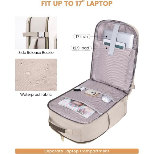 LOVEVOOK 40L Travel Backpack for Women & Men, Airline Approved Carry On Luggage with 3 Packing Cubes, TSA Overnight Bags, Waterproof Personal Item Bag, Weekender Essentials Backpacks fits 17 Laptop