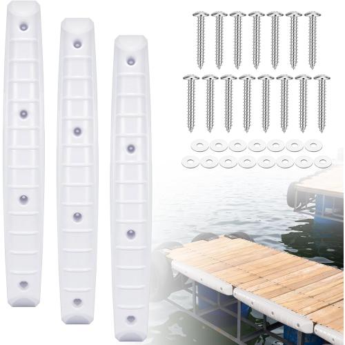 Menkxi Dock Fenders 42.13 x 5.91 x 3.94 Inches Long Dock Bumpers Straight-Edge Boat Fenders UV-Resistant Marine Vinyl Boat Bumpers for Docking Guard Vertical Protection