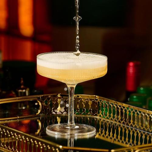 7oz 4 Pack BELLAFORTE Champagne Coupe Glasses, Espresso Martini Glasses | Set of 4 | 7 oz Classic Cocktail Glasses, Fluted Glassware Crystal with Stem for Manhattan, Cosmopolitan in Premium Gift Box