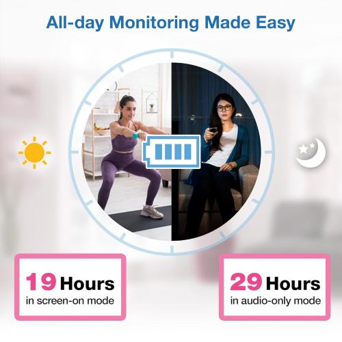 VTech VM819-2 Baby Monitor, 2.8” Screen, 2 Cameras, 1000ft Range, Night Vision, 2-Way Audio, Temperature Sensor, Lullabies, Secured Transmission No WiFi