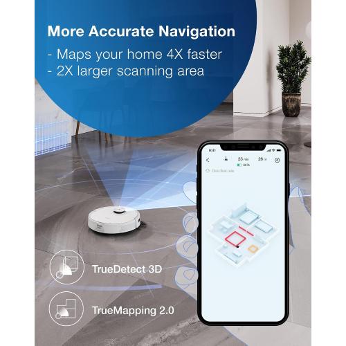 ECOVACS DEEBOT T9  Robot Vacuum and Mop Combo with Auto-Empty Station, Precision Laser Mapping, 3D Maps, Oscillating Mopping, 3000Pa Suction, Hands-Free Cleaning for Up to 60 days, Air Freshener,White‼️needs cleaning‼️