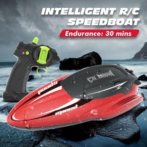 Remote Control Boat for Pool (Red), RC Boat for Kids, 2.4Ghz Control, Whole Body Waterproof, Water Rc Toys for Kids, Radio Controlled Watercraft