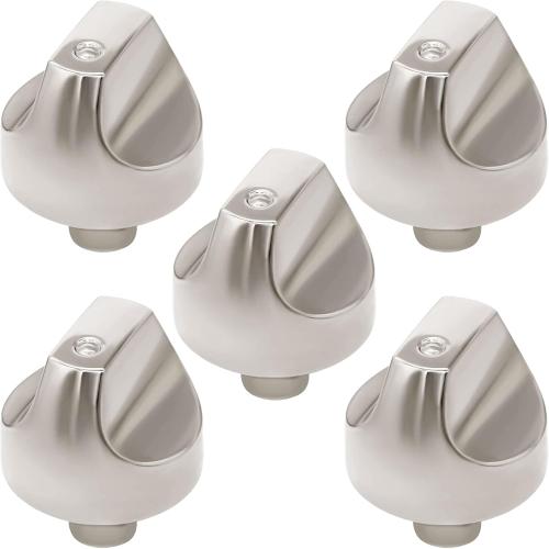 PartsBroz WB03X32194 WB03X25889 Stove Control Knob (5-Pack) - Compatible with General Electric GE Cooktop Range - Replaces AP6837585 WB03T10320 WB03T10329 WB03X25889 4920893 PS12709871 Ultra Durable