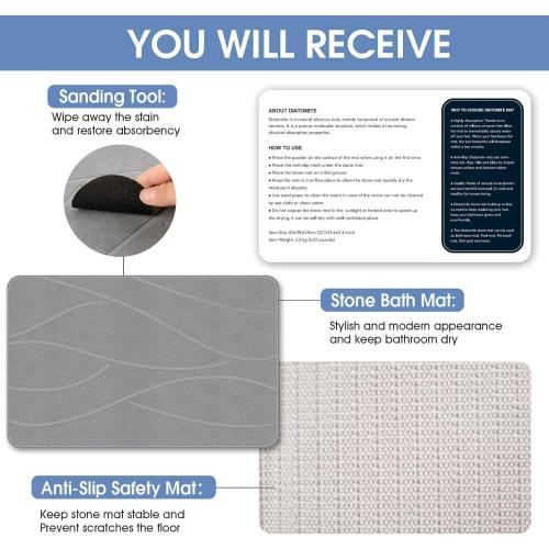 Bath Mat Diatomaceous